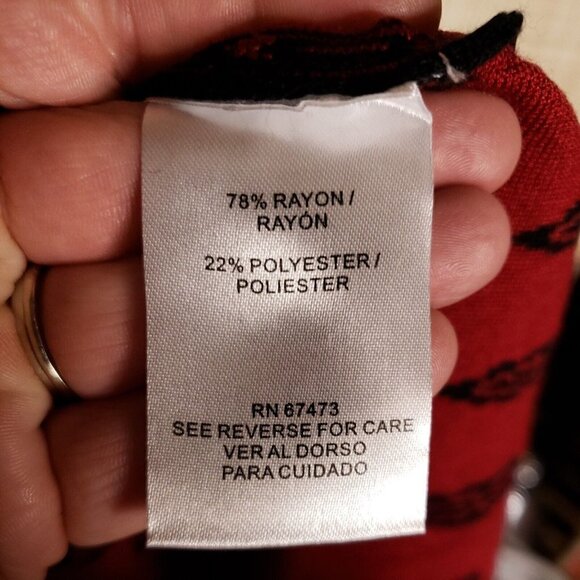 Donny And Nicole Womens New Black Red Geometric Print Sweater Dress XL - Picture 7 of 8